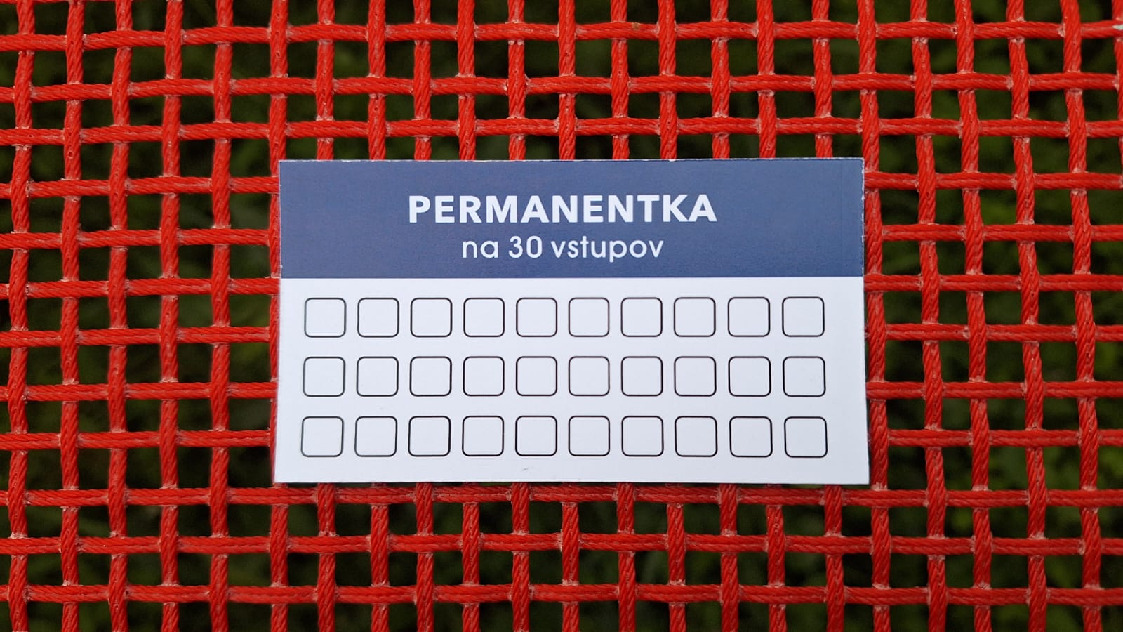 Permanentka 30 vstupov zadna strana
